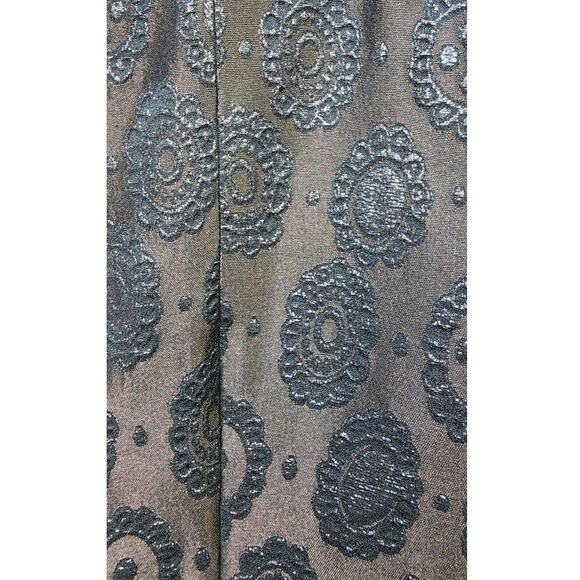 Vintage Louis Feraud Sleeveless Bronze Metallic Textured Mini Dress 8 - Picture 5 of 6